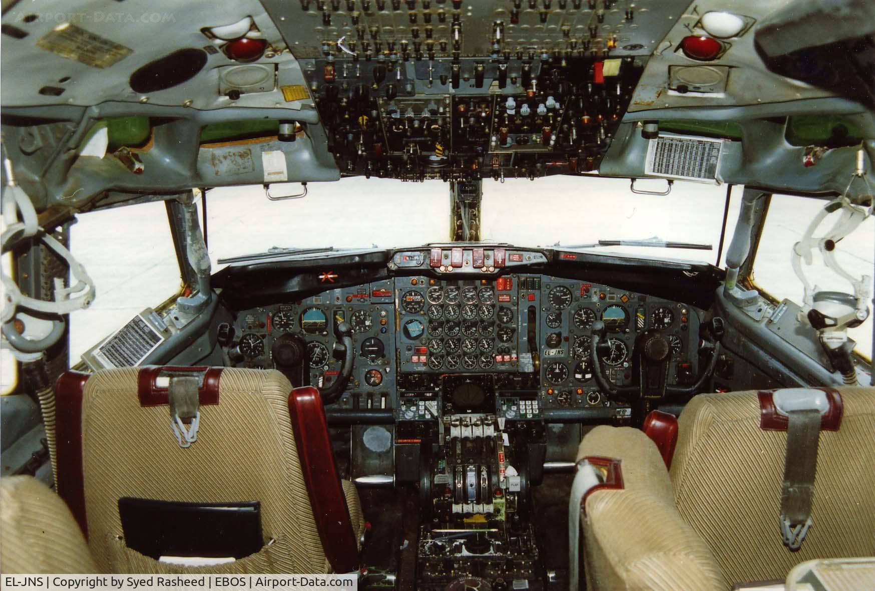 EL-JNS, 1963 Boeing 707-323C C/N 18689, Flight Deck EL-JNS Skyair Cargo