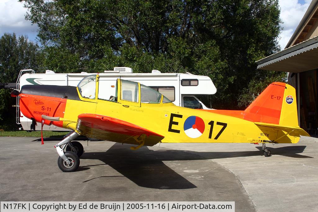 N17FK, 1950 Fokker S.11-1 Instructor C/N 6208, Ex OO-MCH (Belgium) and presently based at an airpark in Florida (USA).