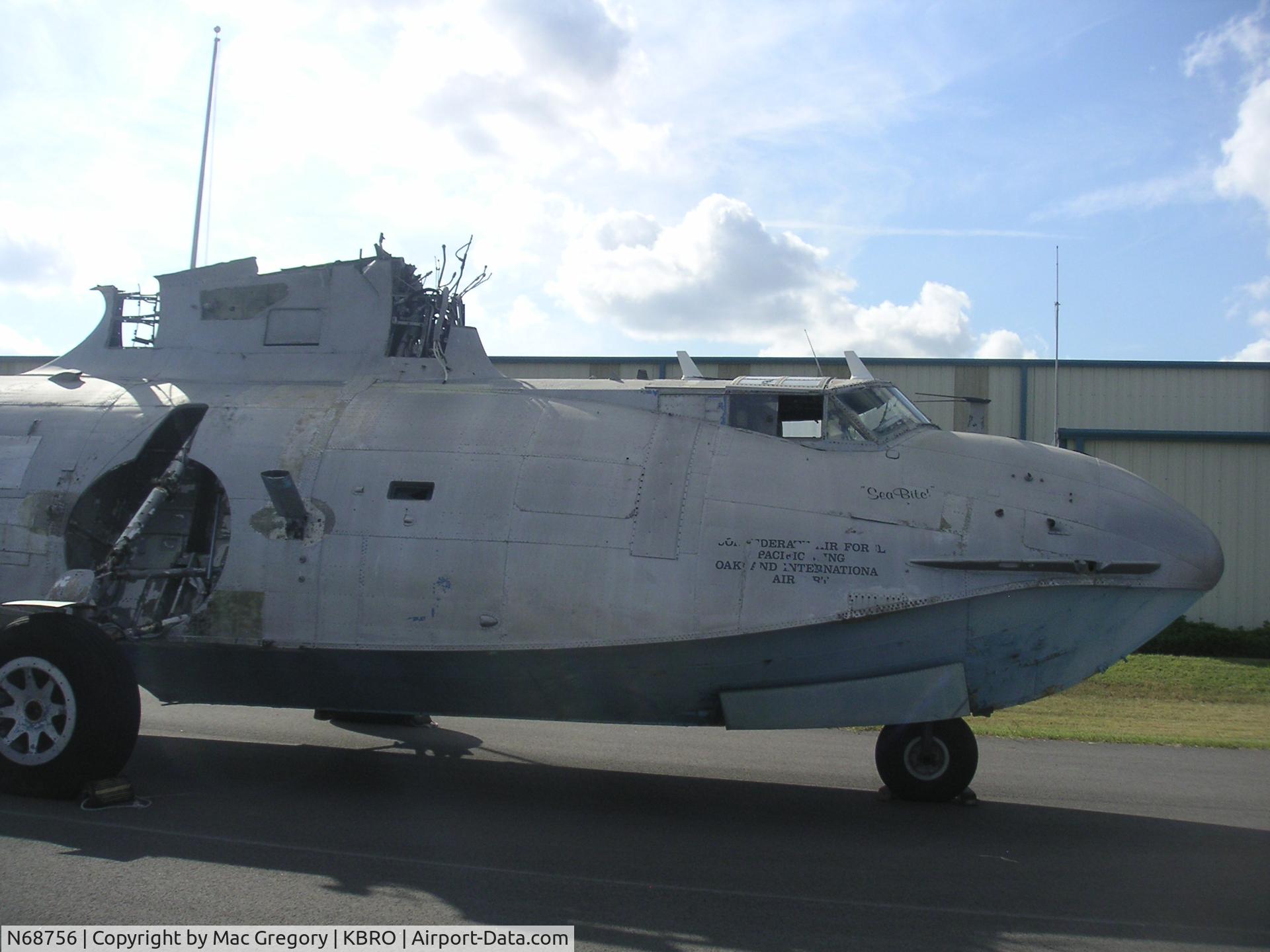N68756, Consolidated Vultee 28-5ACF C/N 1954 (USN46590), a/c in drydock with Conf. Air Force Brownsville, Tx