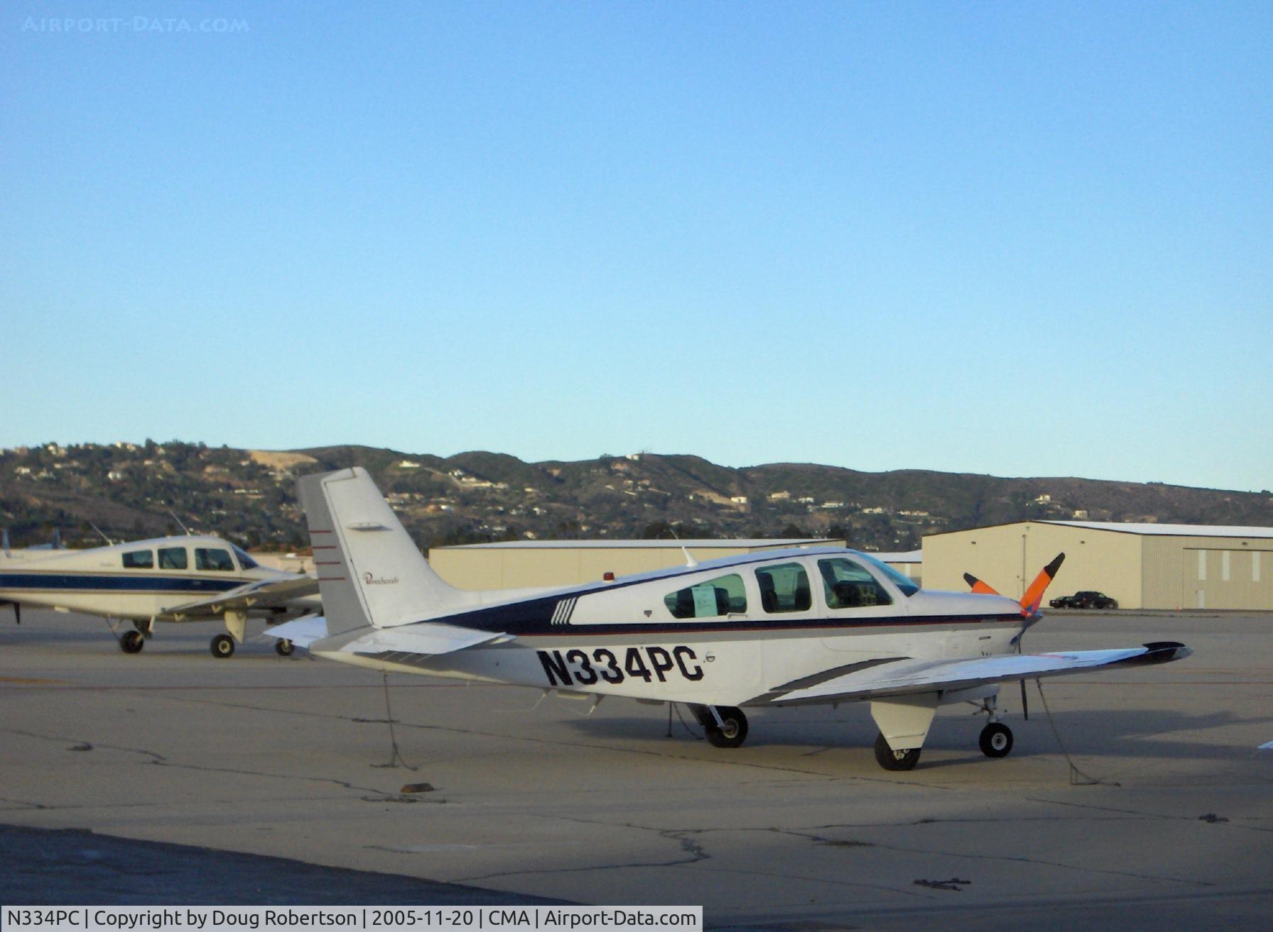 N334PC, 1990 Beech F33A Bonanza C/N CE-1534, 1990 Beech F33A BONANZA Continental IO-520-BA 285 Hp
