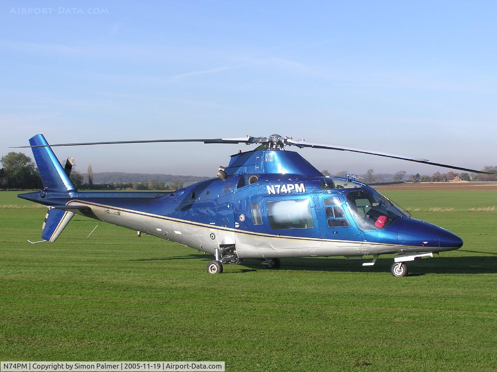 N74PM, 1992 Agusta A-109C C/N 7636, Agusta A109 at Sibson airfield, Peterborough