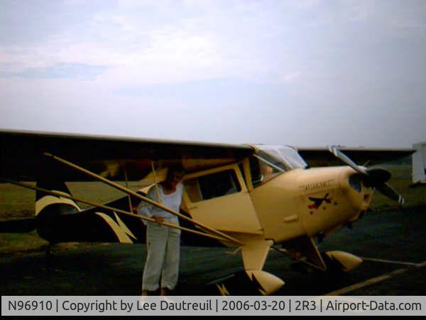 N96910, 1946 Taylorcraft BC12-D C/N 9210, Yellow Duck at Fly-In Breakfast in Jeanerette LA With Shirley