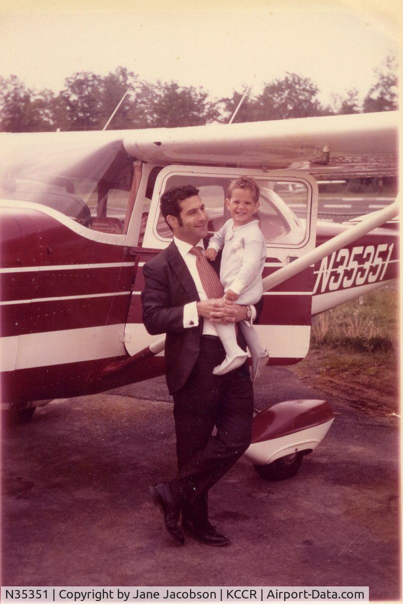 N35351, 1968 Cessna 172I C/N 17256727, This is me in 1971 in front of N35351.  I'm the little guy.