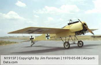 N1915F, 1970 Fokker E-III C/N 3-68, Fokker Eindecker (E-III)