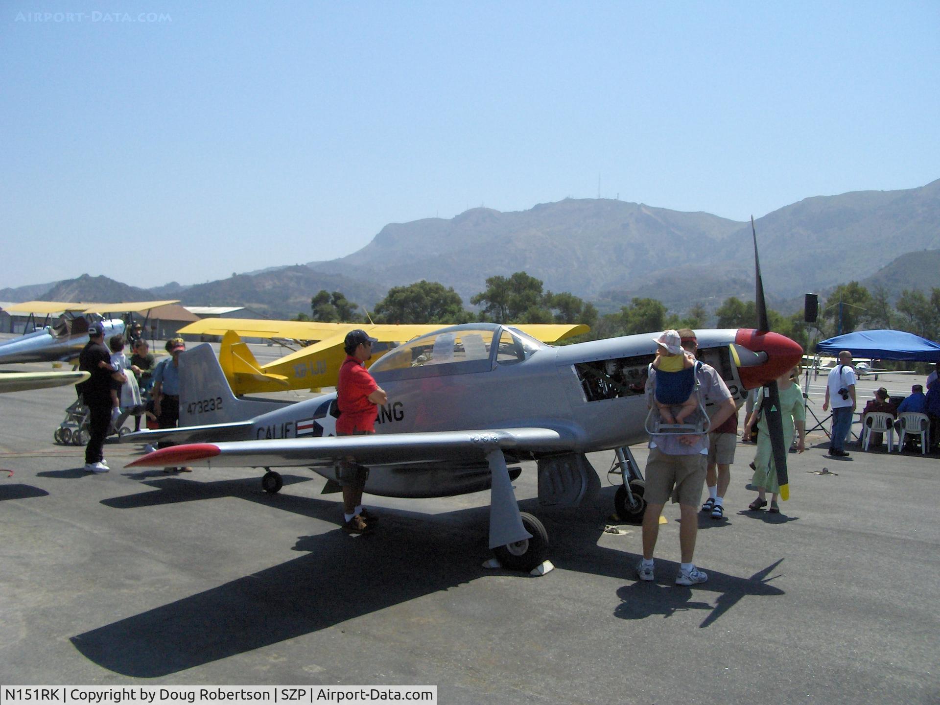 N151RK, 1998 North American TF-51 Replica C/N 060, 1998 Oliver TF-51 2 place LS6 Corvette 400 Hp engine
