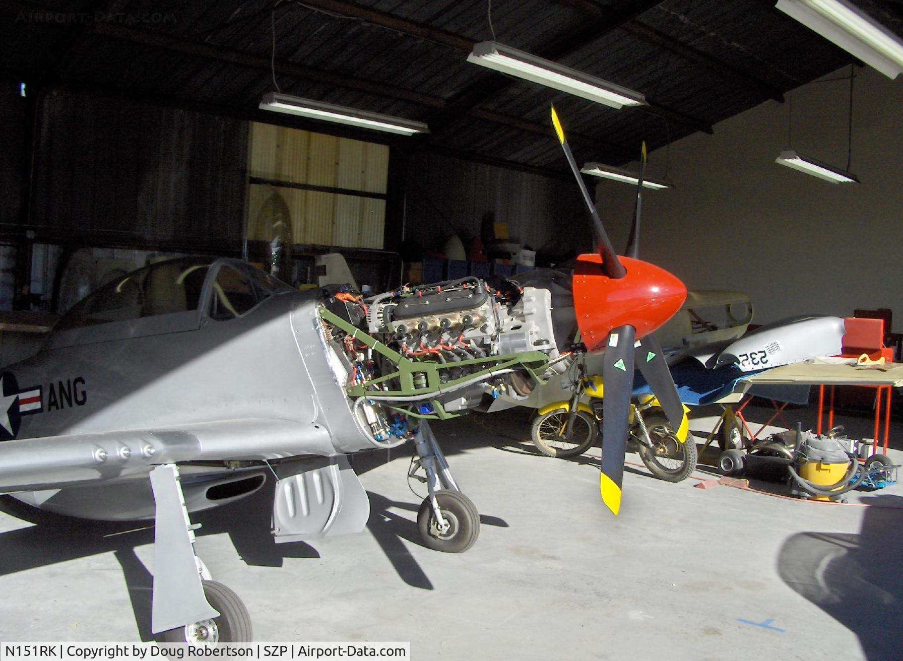 N151RK, 1998 North American TF-51 Replica C/N 060, 1998 Oliver TF-51 2 place LS6 Corvette 400 Hp engine