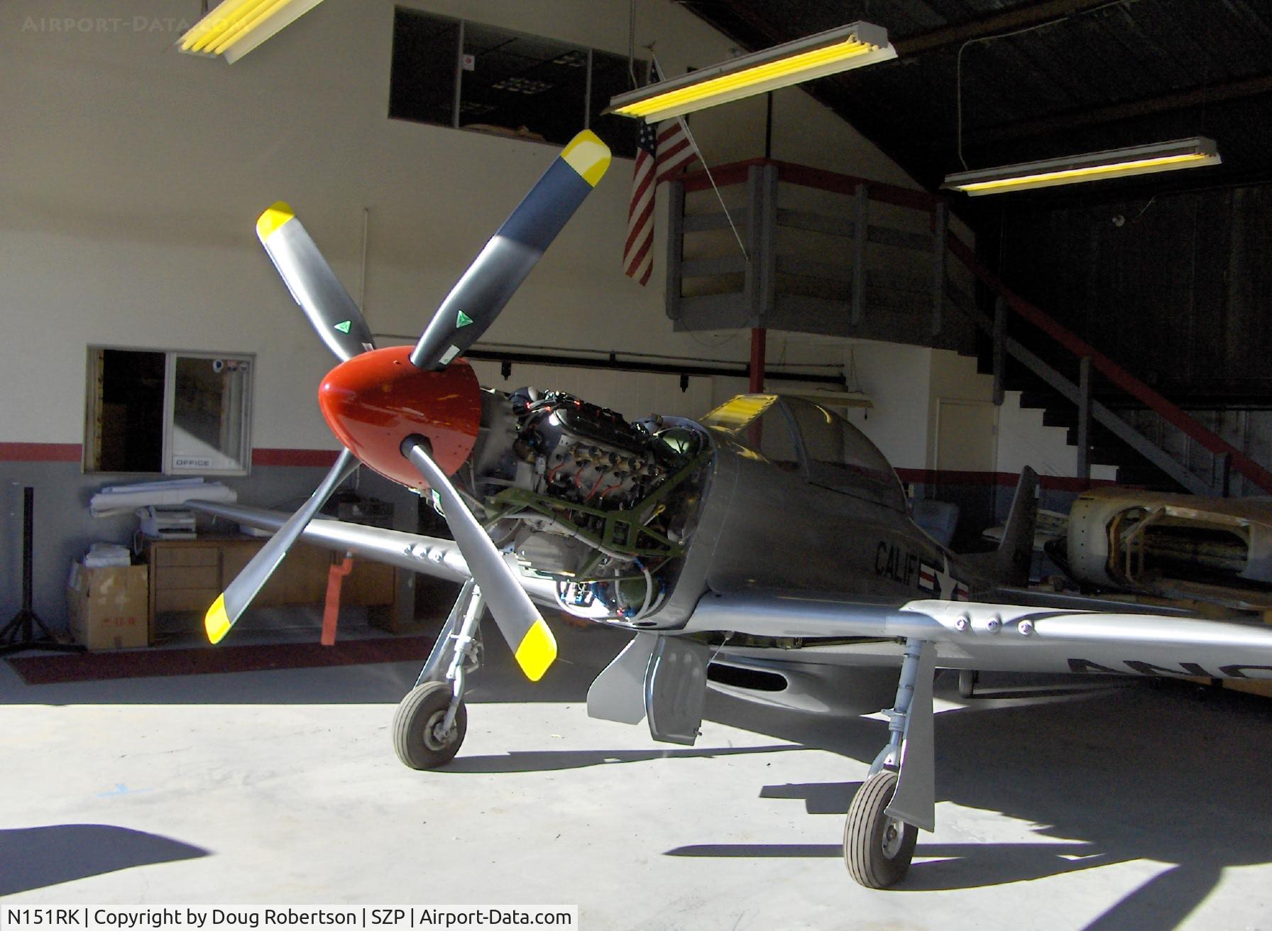 N151RK, 1998 North American TF-51 Replica C/N 060, 1998 Oliver TF-51 2 place LS6 Corvette 400 Hp engine