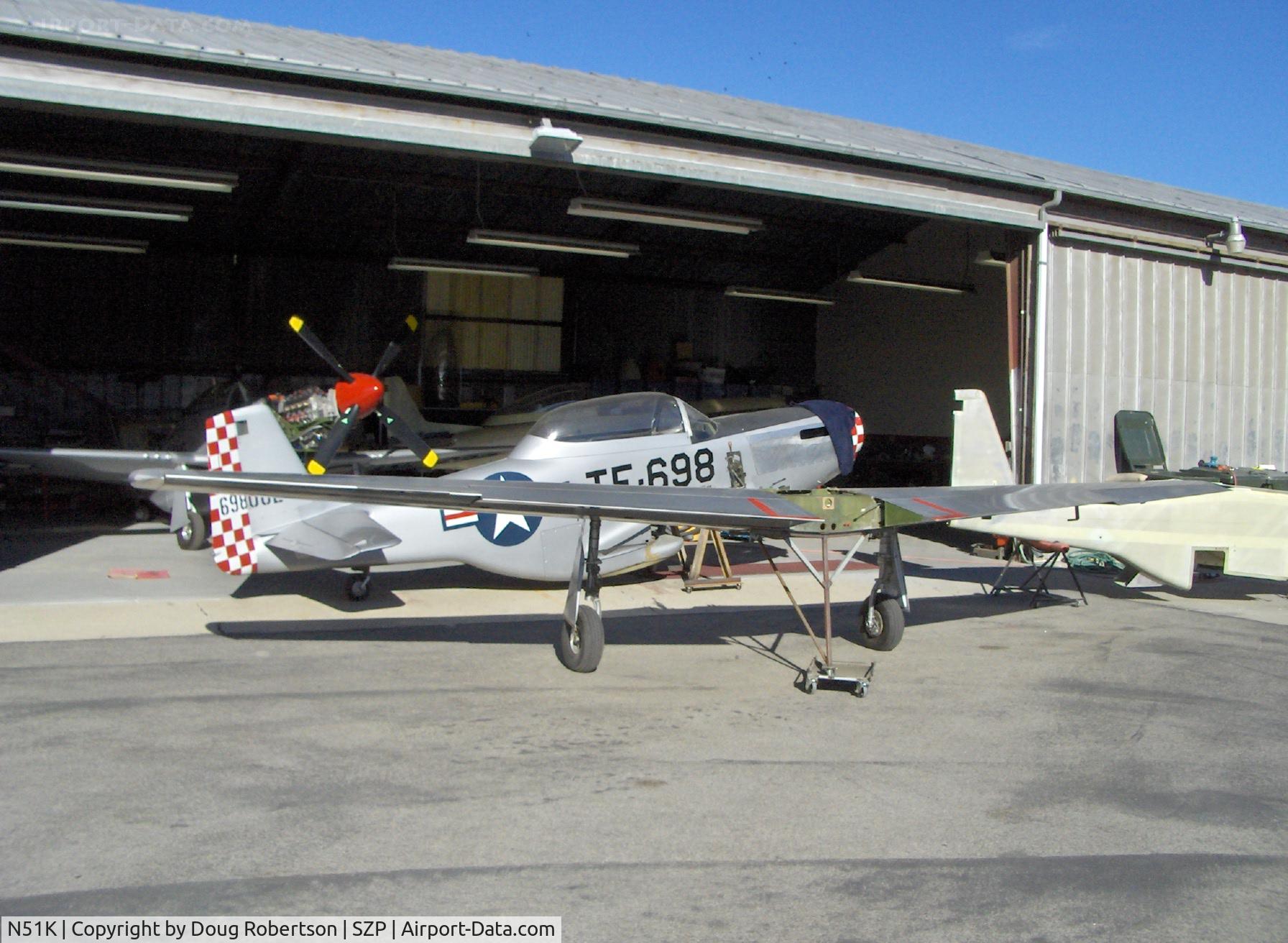 N51K, 1992 North American P-51D Mustang Replica C/N 001, 1992 Fighter Escort Wings Ltd P-51D 2 place Exp. class Wing/Fuselage behind