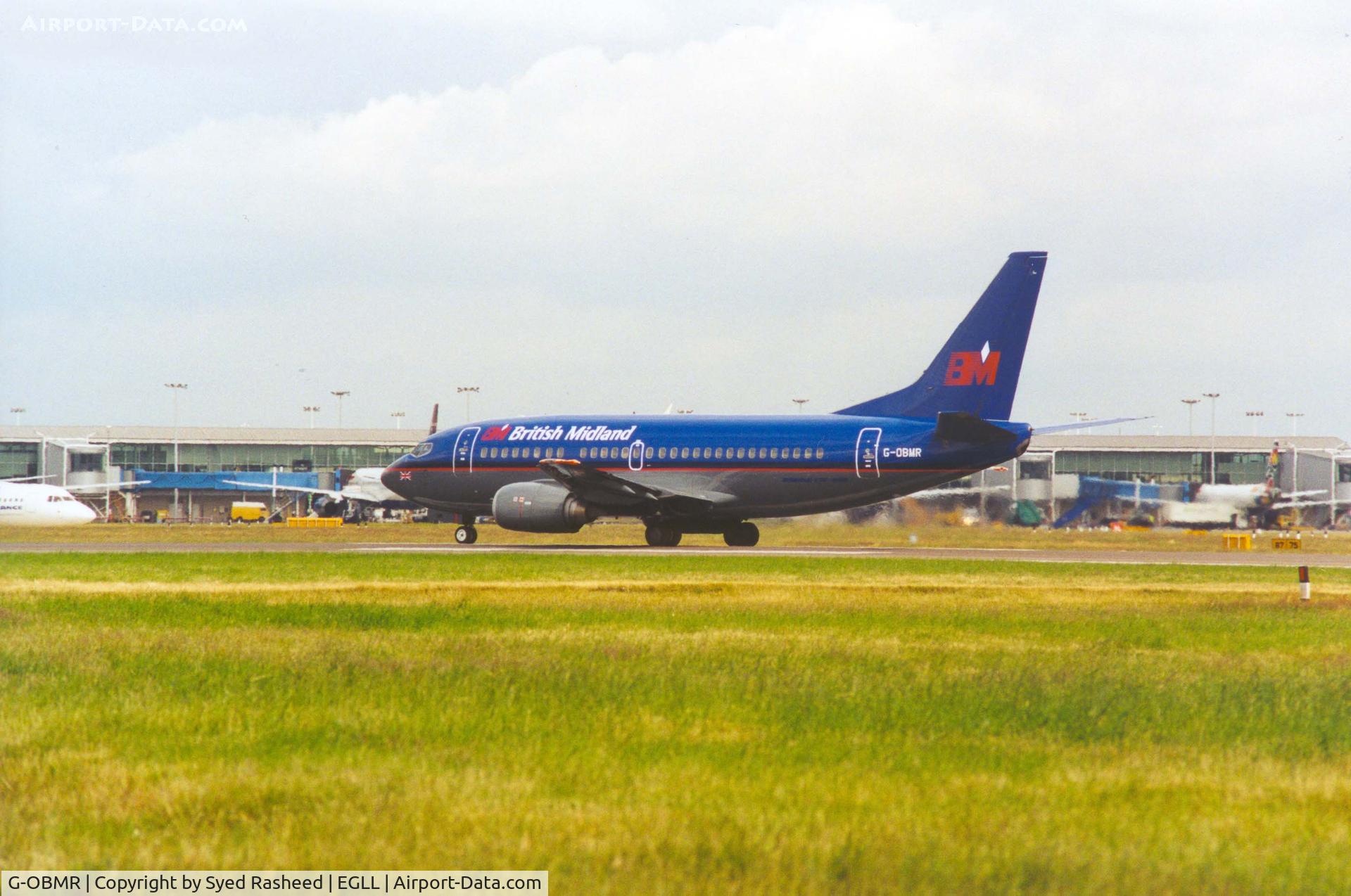 G-OBMR, 1992 Boeing 737-5Y0 C/N 25185, Lining up on RWY 27L