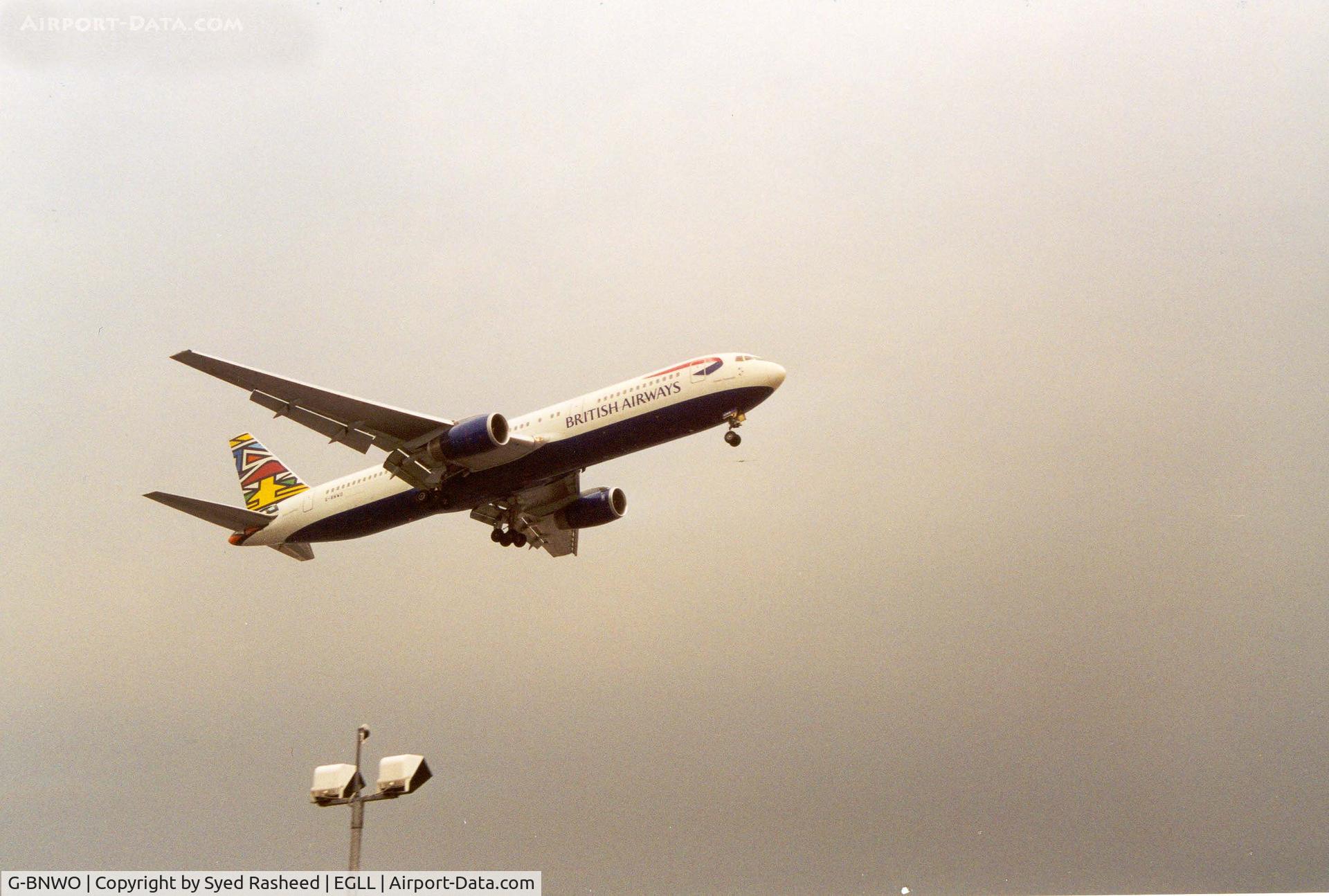 G-BNWO, 1992 Boeing 767-336 C/N 25442, British Airways B767 on finals Rwy 27L