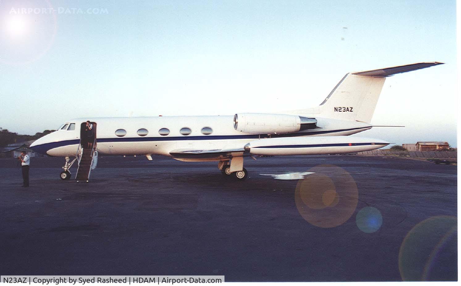 N23AZ, 1976 Grumman G-1159 Gulfstream II C/N 183, On ground in Djibouti