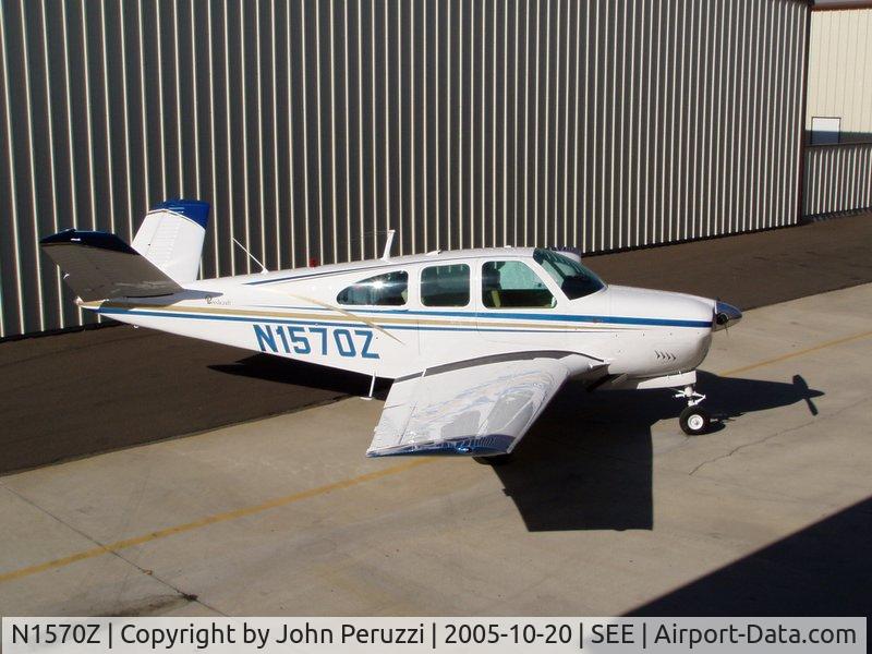 N1570Z, 1961 Beech P35 Bonanza C/N D-6872, N1570Z just after fresh paint