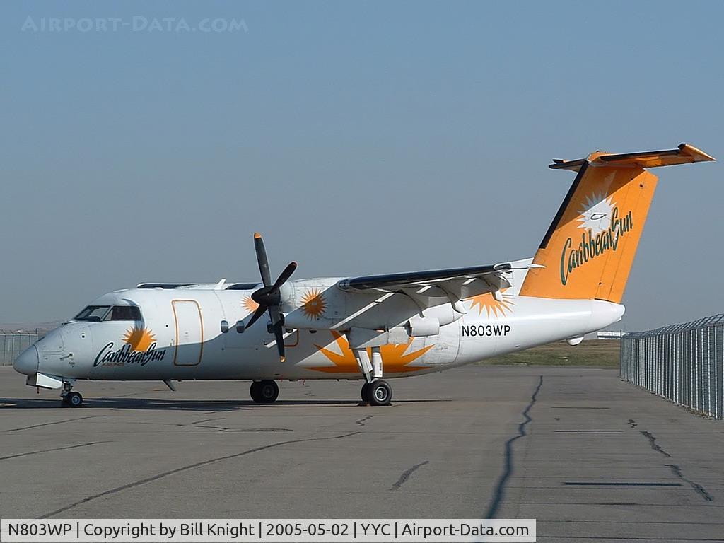 N803WP, 1989 De Havilland Canada DHC-8-103 Dash 8 C/N 141, At YYC for service.