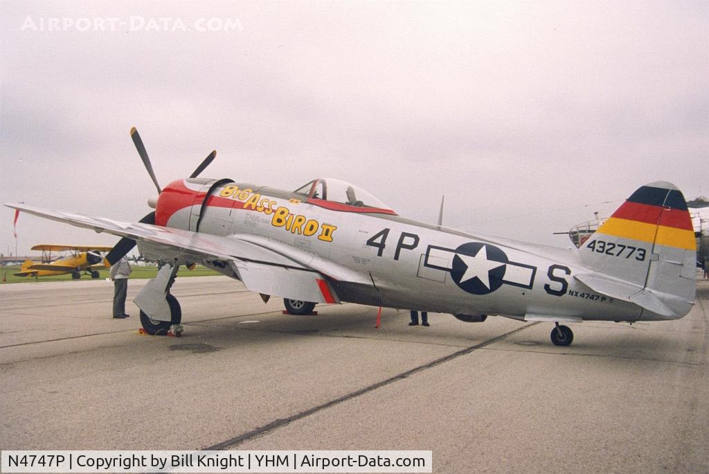 N4747P, 1945 Republic P-47D-40-RA Thunderbolt C/N 44-90368, Warbird show.