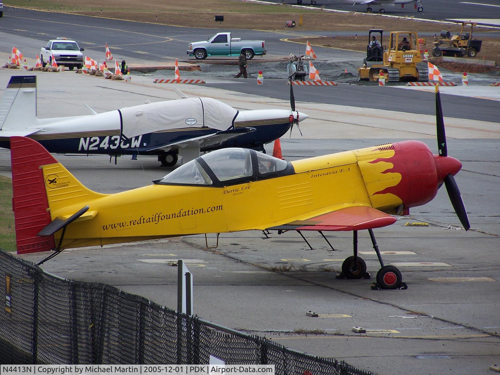 N4413N, 2003 Interavia E-3 C/N 0303, Tied down @ PDK