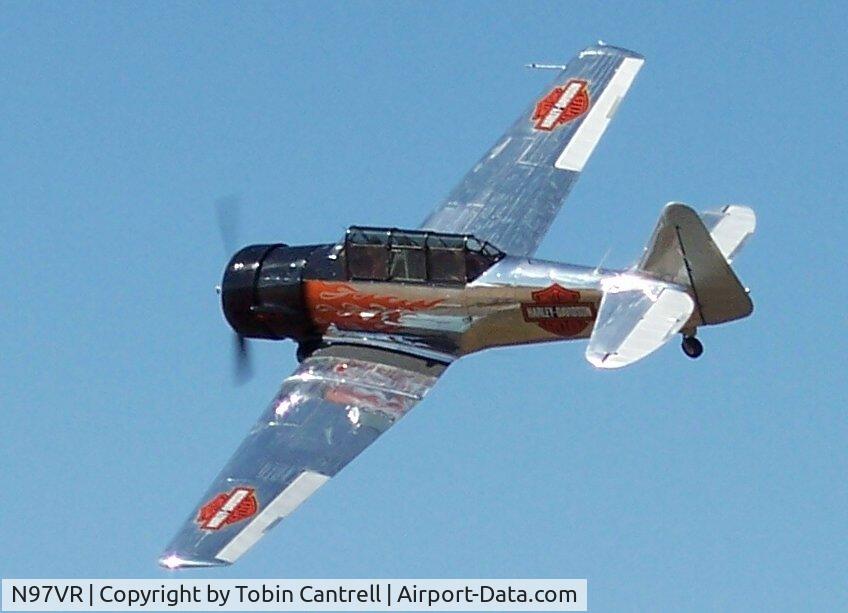 N97VR, 1942 North American AT-6D C/N 42-84680A, Shake down over the farm.