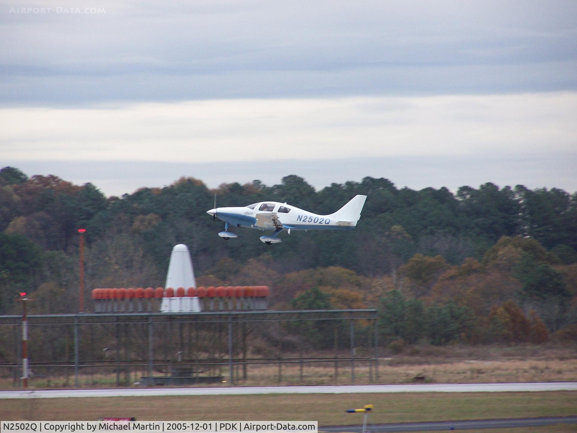 N2502Q, 2005 Lancair LC42-550FG C/N 42076, Takeoff from 2R
