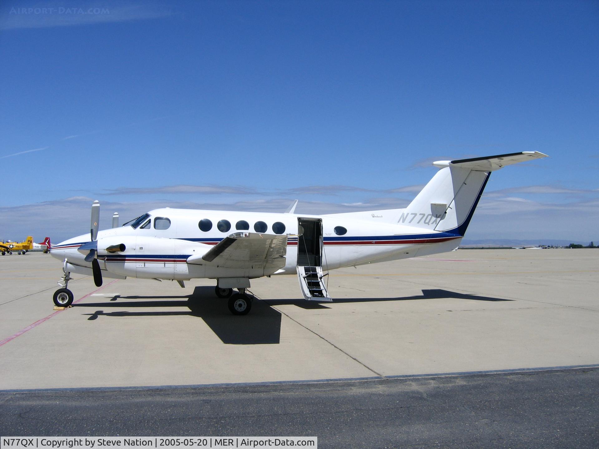 N77QX, 1980 Beech 200 C/N BB-659, Dallas Air Corp 1980 Beech 200 King Air at former Castle AFB, Merced, CA