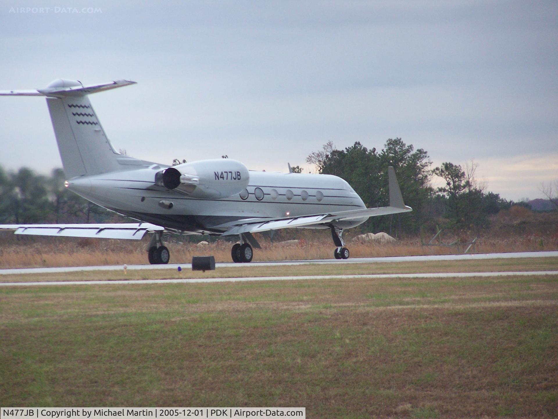 N477JB, 1993 Gulfstream Aerospace G-IV C/N 1214, Jerry Bruckheimer leaving Atlanta bound for Hollywood!