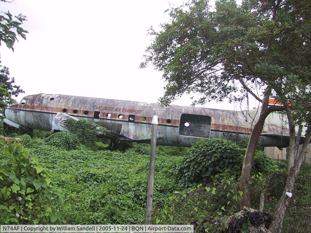 N74AF, 1943 Douglas C54D-DC C/N 22199, Douglas N74AF near Aquadilla, PR