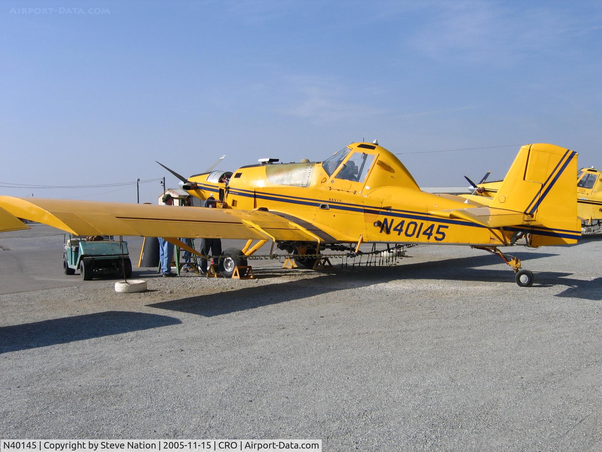 N40145, 1999 Ayres S2R-T34 Thrush C/N T34-261, Lakeland Dusters 1999 Ayres S2R-T34 (as sprayer) near Corcoran, CA