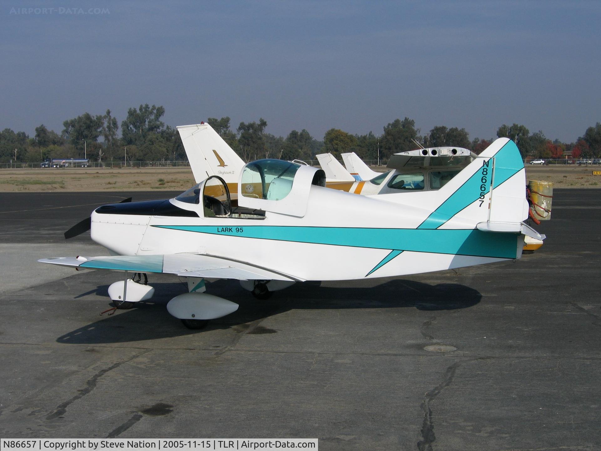 N86657, 1966 Helton LARK 95 C/N 9506, 1966 Lark 95 at Mefford Field, Tulare, CA