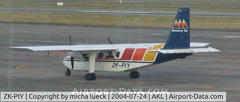 ZK-PIY, 1973 Britten-Norman BN-2A-20 Islander C/N 344, Mountain Air's Islander at Auckland Domestic