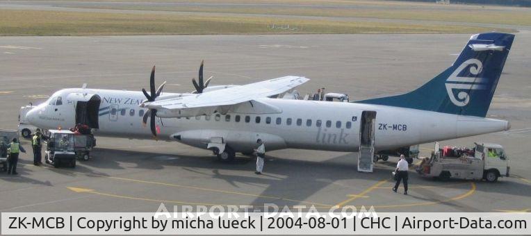 ZK-MCB, 1999 ATR 72-212A C/N 598, ATR 72-500 at Christchurch