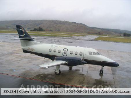 ZK-JSH, 1988 British Aerospace BAe-3109 Jetstream 31 C/N 838, J31 on a rainy morning in Dunedin, bound for Christchurch
