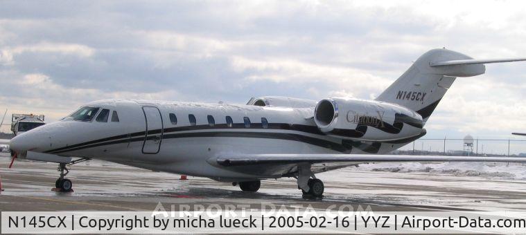 N145CX, 2001 Cessna 750 Citation X Citation X C/N 750-0145, A cold morning in Toronto...