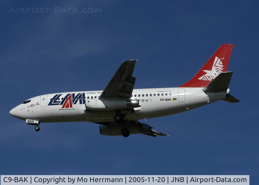 C9-BAK, 1985 Boeing 737-2K9 C/N 23404, LAM of Mozambique