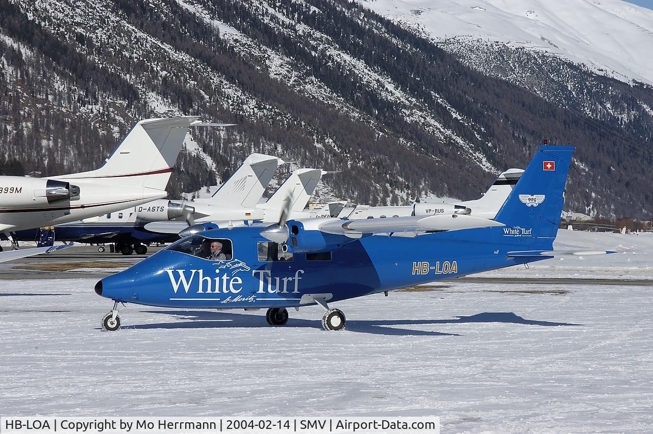 HB-LOA, 1975 Partenavia P-68B C/N 35, White Turf has its 