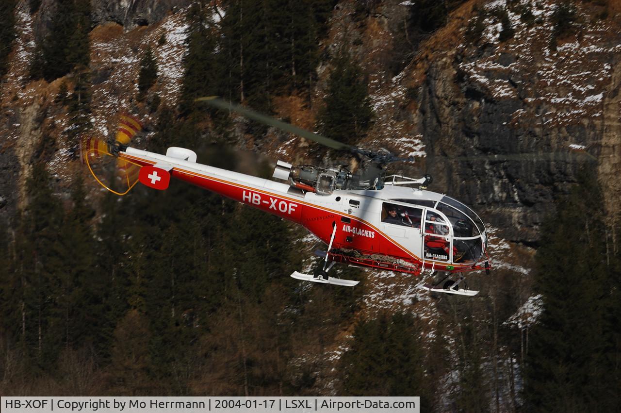 HB-XOF, 1967 Sud SE-3160 Alouette III C/N 1439, Air Glacier Helicopter at Lauterbrunnen/Switzerland