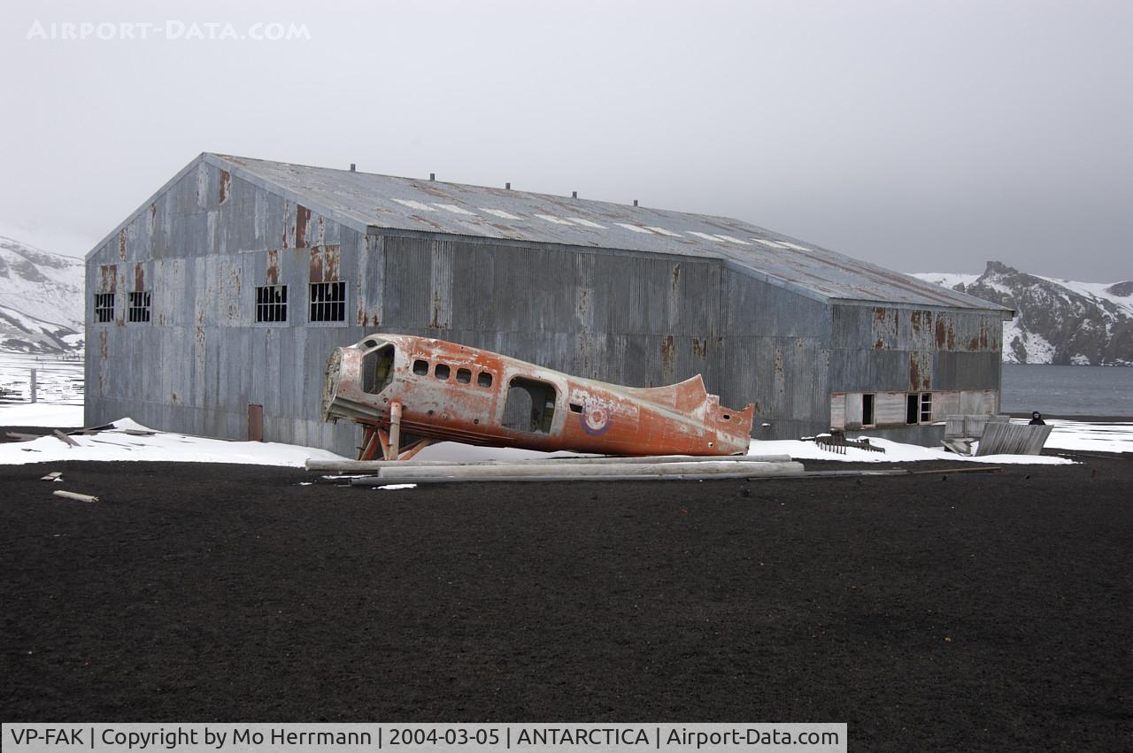 VP-FAK, 1959 De Havilland Canada DHC-3 Otter Otter C/N 294, British Antarctic Survey Twin Otter at Deception Island / Antarctica