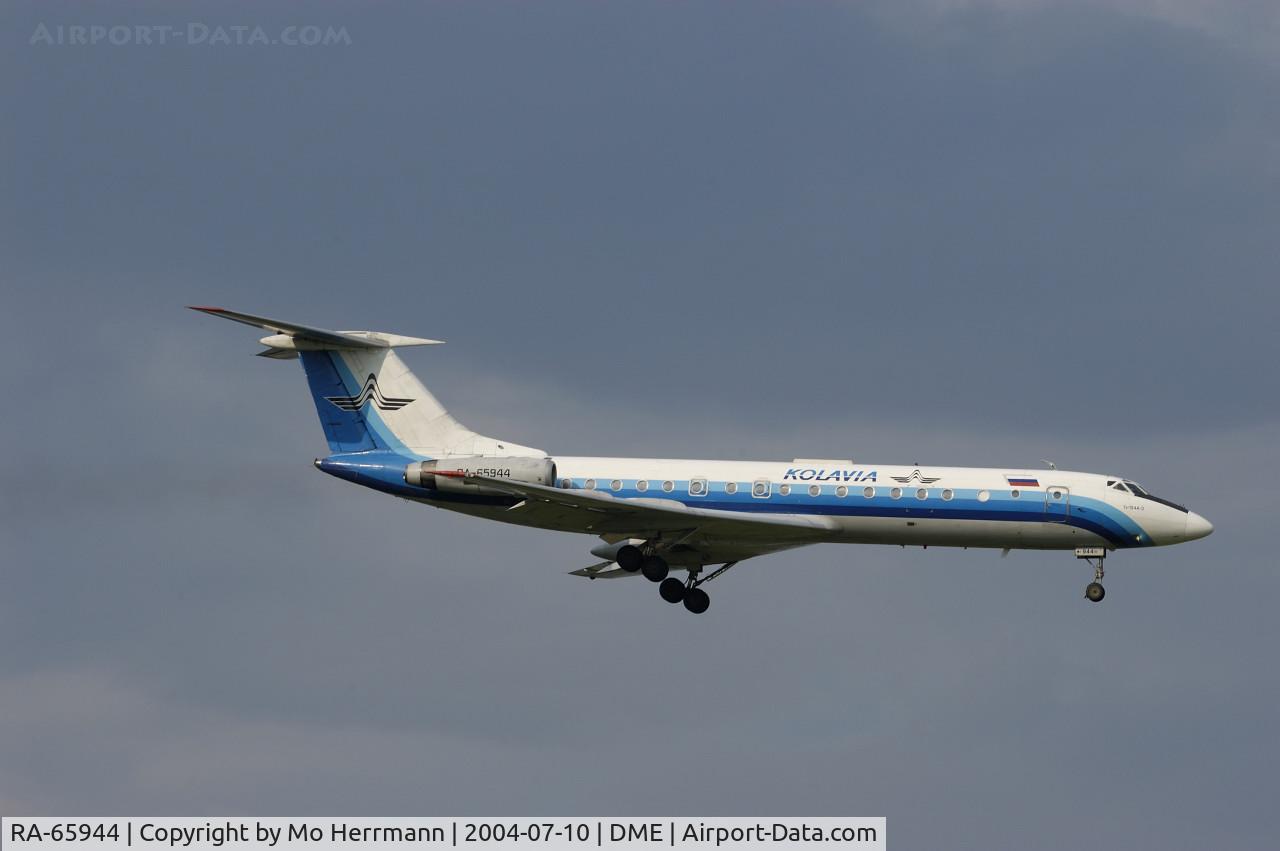RA-65944, 1974 Tupolev Tu-134A-3 C/N 12096, Kolavia Tupolev 134 at Moscow Domodedovo