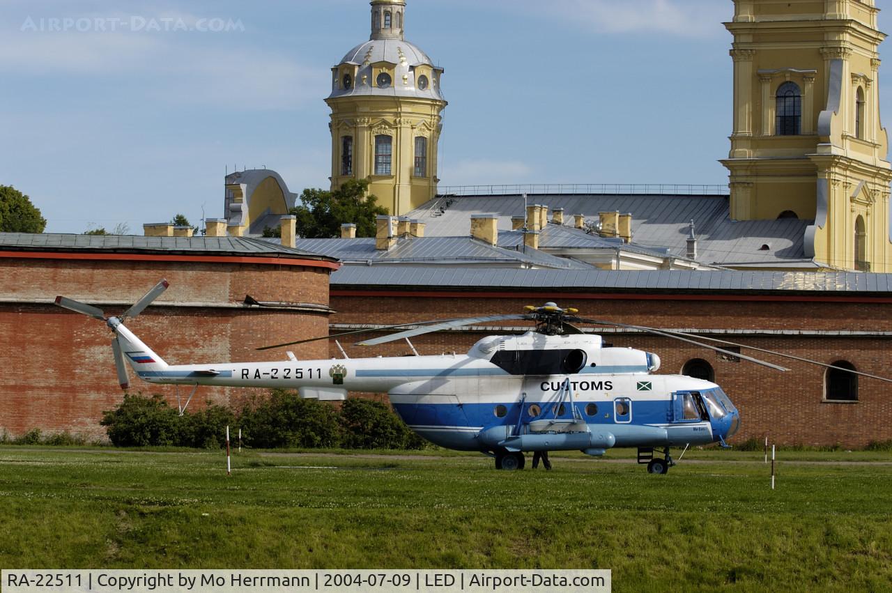 RA-22511, Mil Mi-8MTV-1 C/N 96065, Russian Customs Helicopter at St. Petersburg Fortress