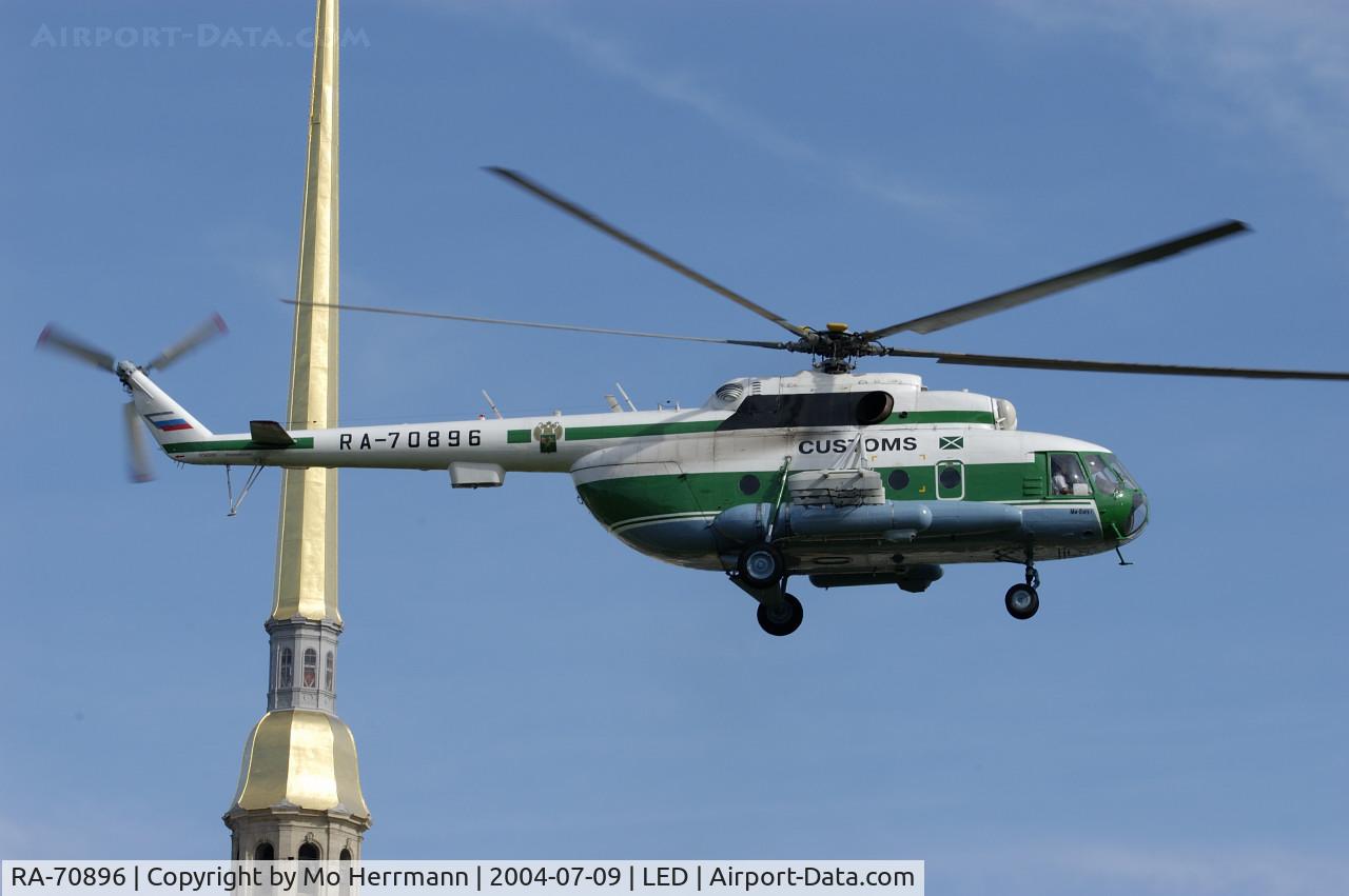 RA-70896, Mil Mi-8MT Hip C/N 520M21, Russian Customs Helicopter at St. Petersburg Fortress