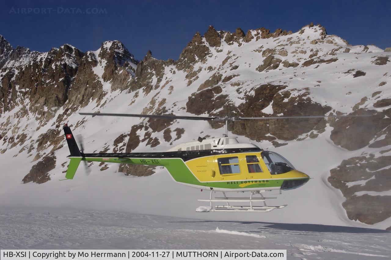 HB-XSI, 1980 Bell 206B JetRanger III C/N 3091, Heli Gotthard at Mutthorn glacier/Switzerland