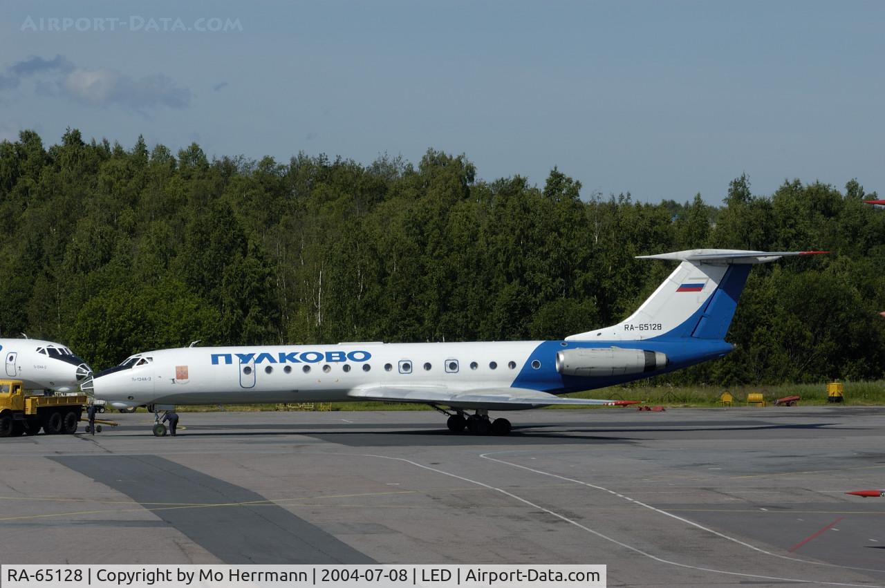 RA-65128, Tupolev Tu-134A-3 C/N 60628, Pulkovo Aviation Enterprise Tupolev 134 at St. Petersburg