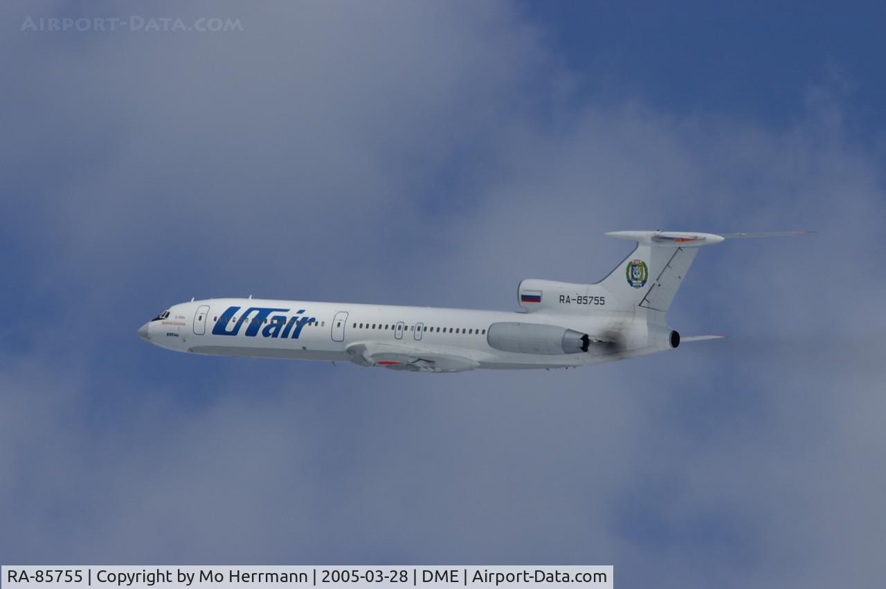 RA-85755, 1992 Tupolev Tu-154M C/N 92A937, UTAir Tupolev 154 at Moscow Domodedovo