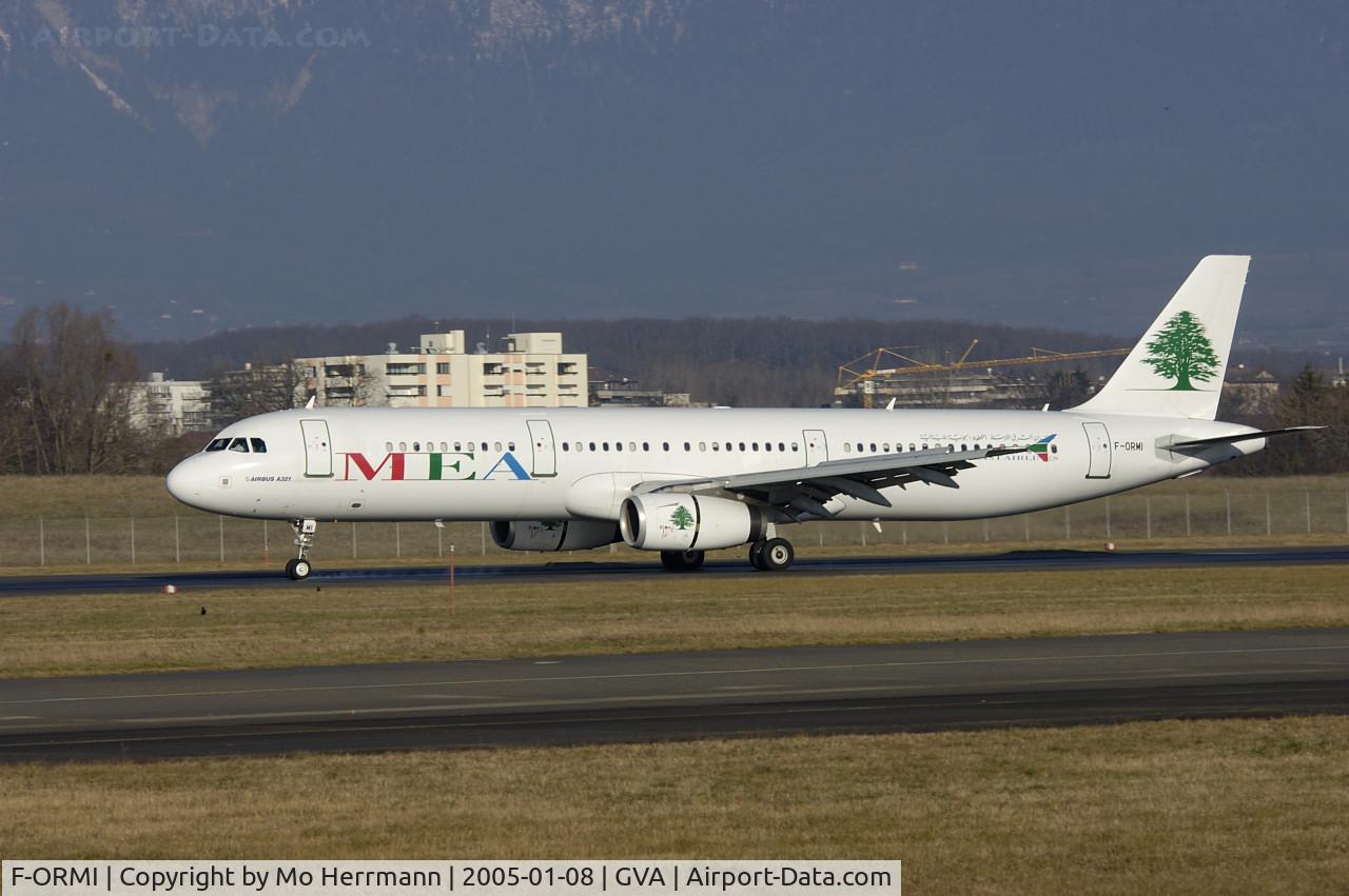 F-ORMI, 2003 Airbus A321-231 C/N 1977, Middle East Airlines MEA of Lebanon, at Geneva