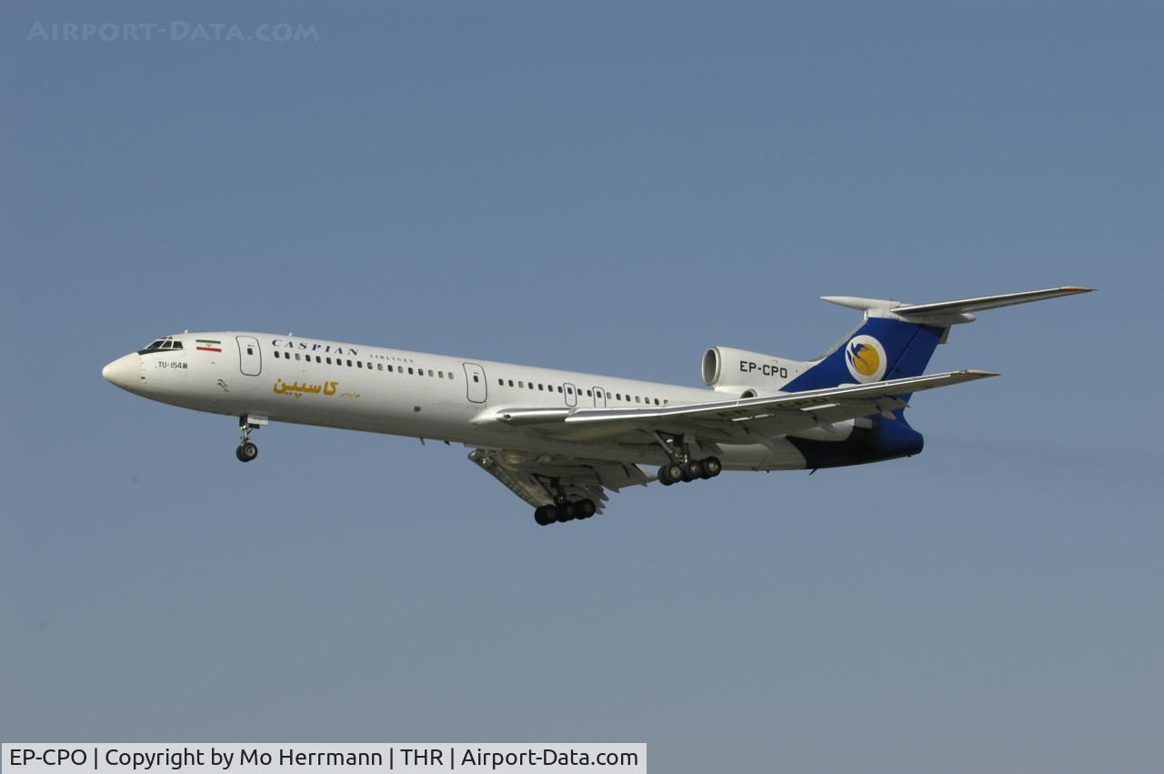EP-CPO, 1991 Tupolev Tu-154M C/N 91A899, Caspian Airways, Tupolev 154 at Tehran Mehrabad
