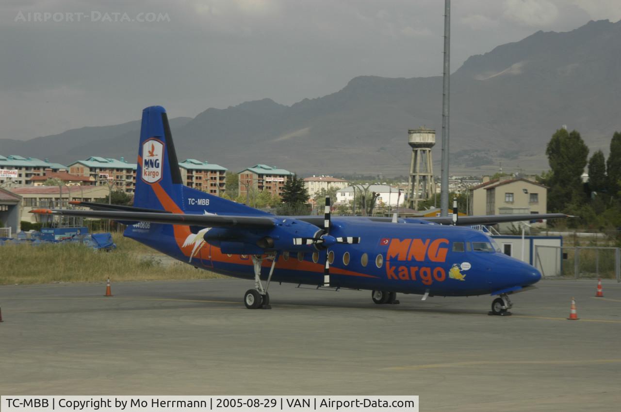 TC-MBB, 1983 Fokker F-27-500 Friendship C/N 10660, MNG Kargo at Van, Eastern Anatolia, Turkey