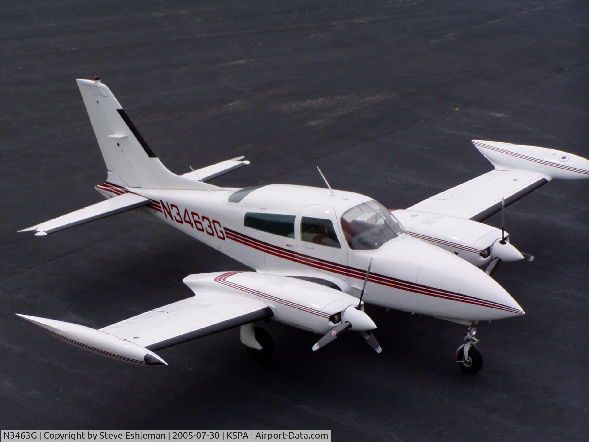 N3463G, 1976 Cessna 310R C/N 310R0843, Exterior From Control Tower