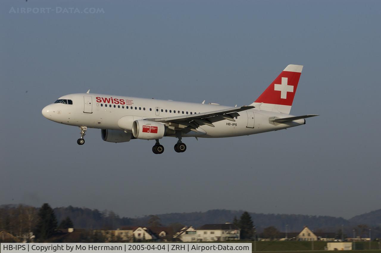 HB-IPS, 1997 Airbus A319-112 C/N 734, A319 of Swiss in Zurich