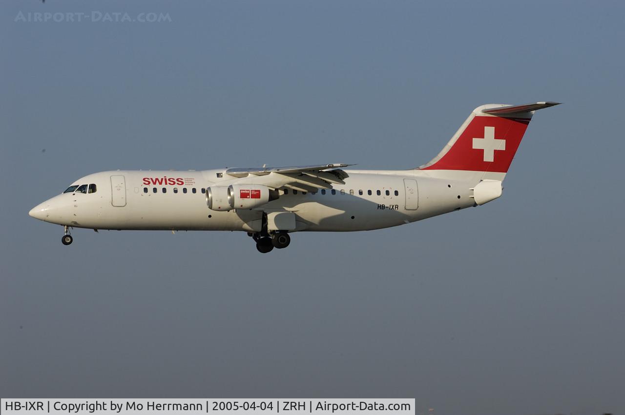 HB-IXR, 1996 British Aerospace Avro 146-RJ100 C/N E3281, RJ100 of Swiss in Zurich