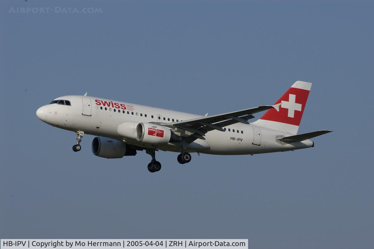 HB-IPV, 1996 Airbus A319-112 C/N 578, Swiss A320 in Zurich