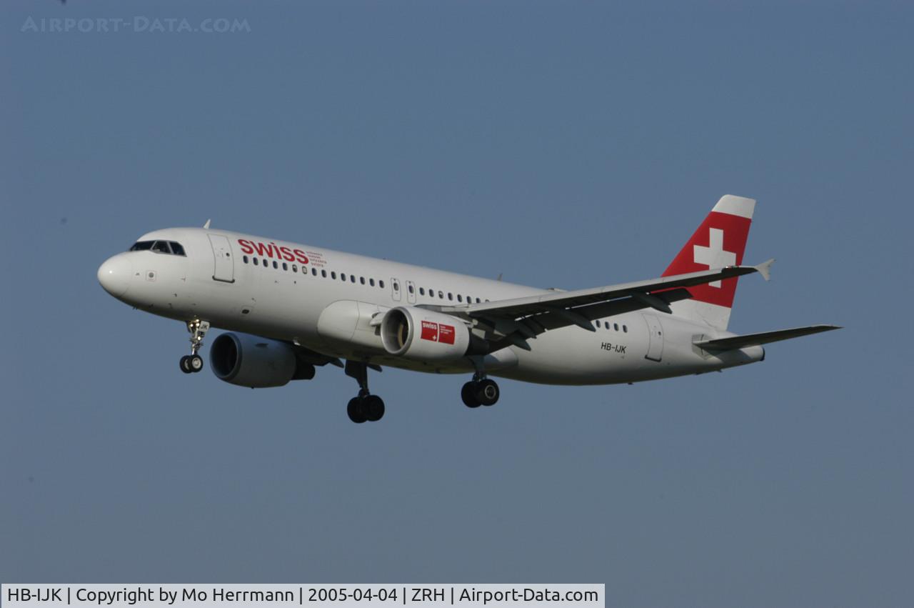 HB-IJK, 1996 Airbus A320-214 C/N 596, Swiss A320 in Zurich