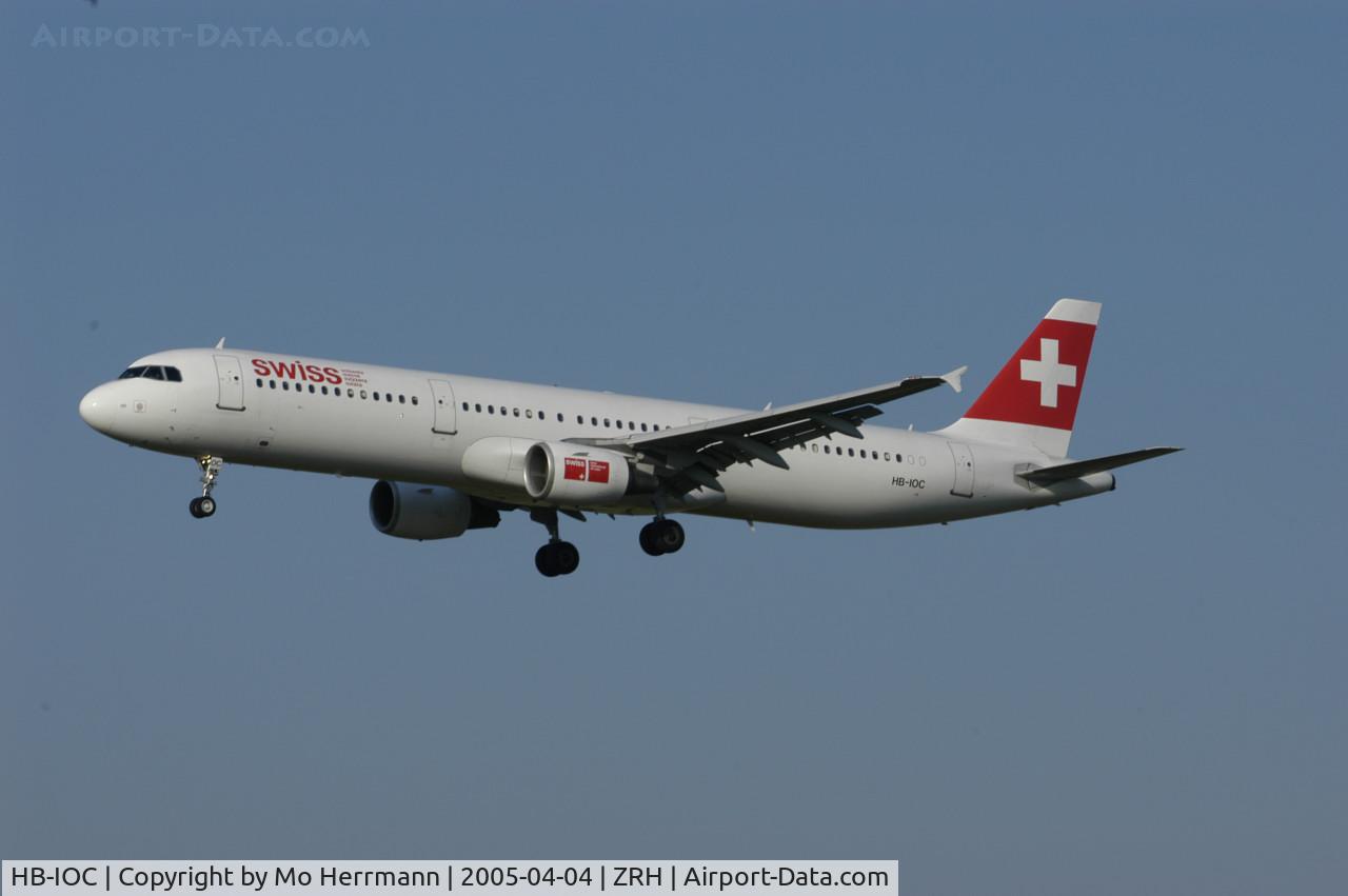 HB-IOC, 1995 Airbus A321-111 C/N 520, Swiss A321 in Zurich
