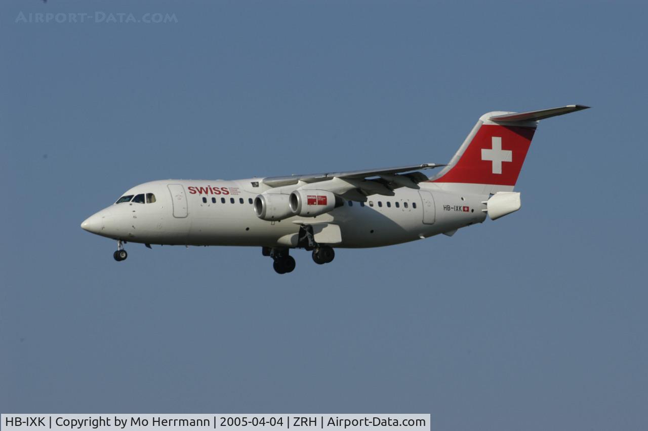 HB-IXK, 1993 British Aerospace Avro 146-RJ85 C/N E.2235, Swiss RJ85 in Zurich